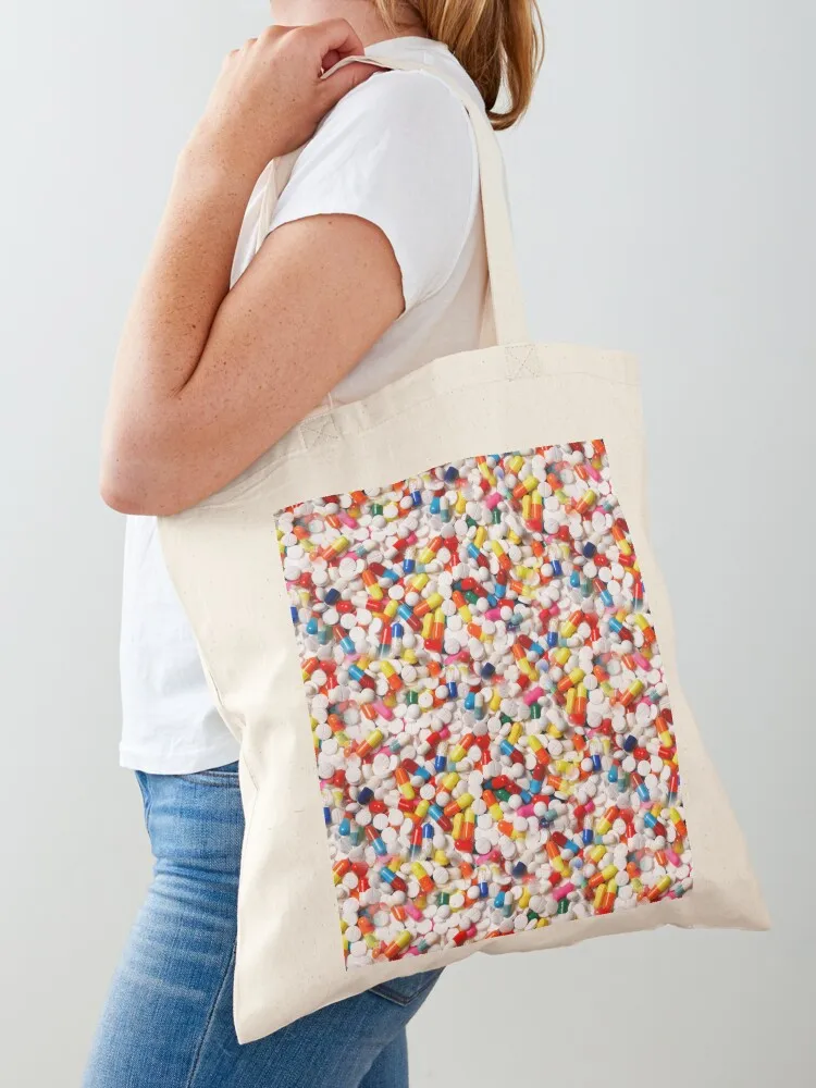 Pill Pattern Tote Bag shoping bag reusable grocery bags shopping bags foldable