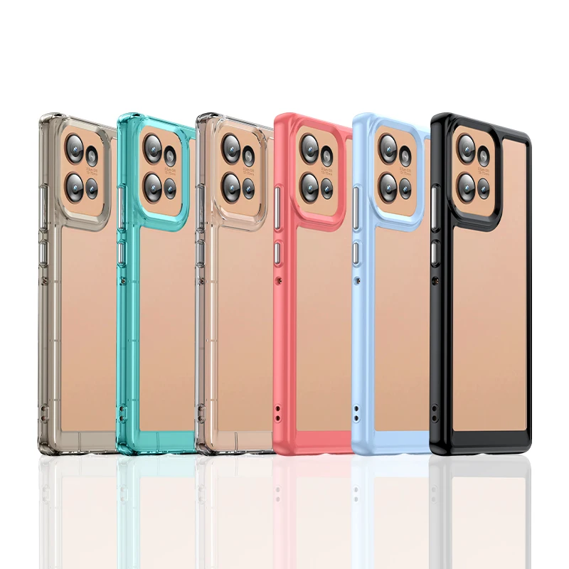For Motorola Edge 50 Case For Motorola Edge 50 Cover 6.7 inch Colorful Soft Edge Silicone Transparent Bumper For Moto Edge 50