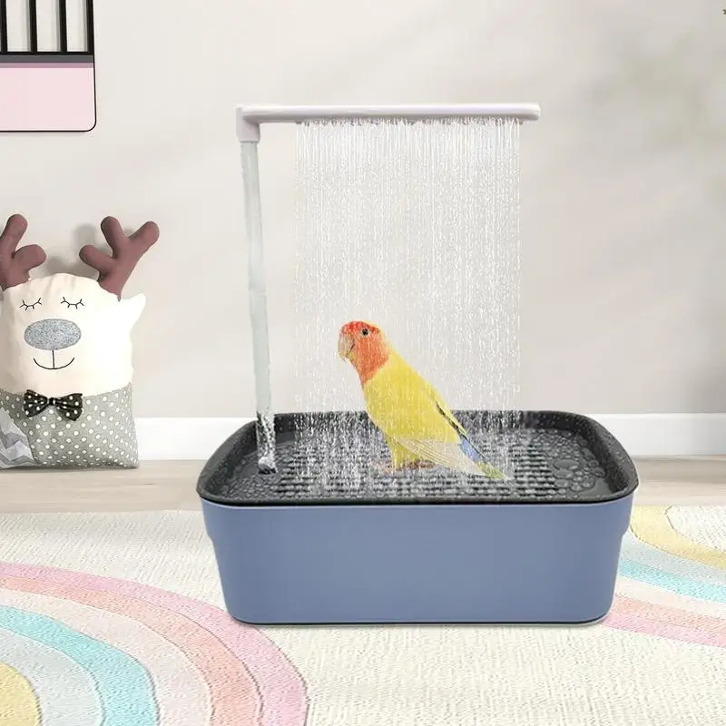 Parrot Automatic Bathtub With Shower Pet Circulating Water Bath Parrot Bathtub Pet Bird Bath Bird Cage Accessories for Parakeet