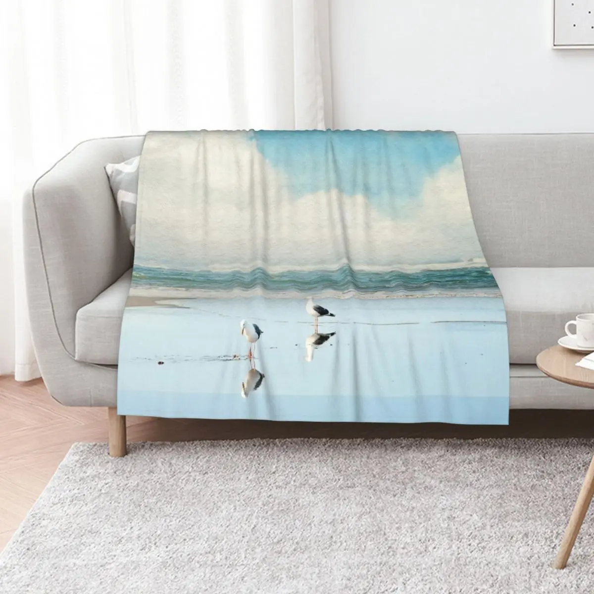 ocean reflections Throw Blanket Comforter Beautifuls Flannel Warm For Sofa Thin Sofas Blankets