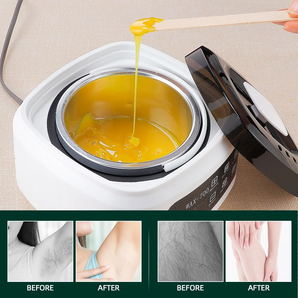 500ML Wax Heater Body Hair Removal Tool Professional Mini SPA Hand Epilator Paraffin Wax Heating Warmer Machine Display Screen