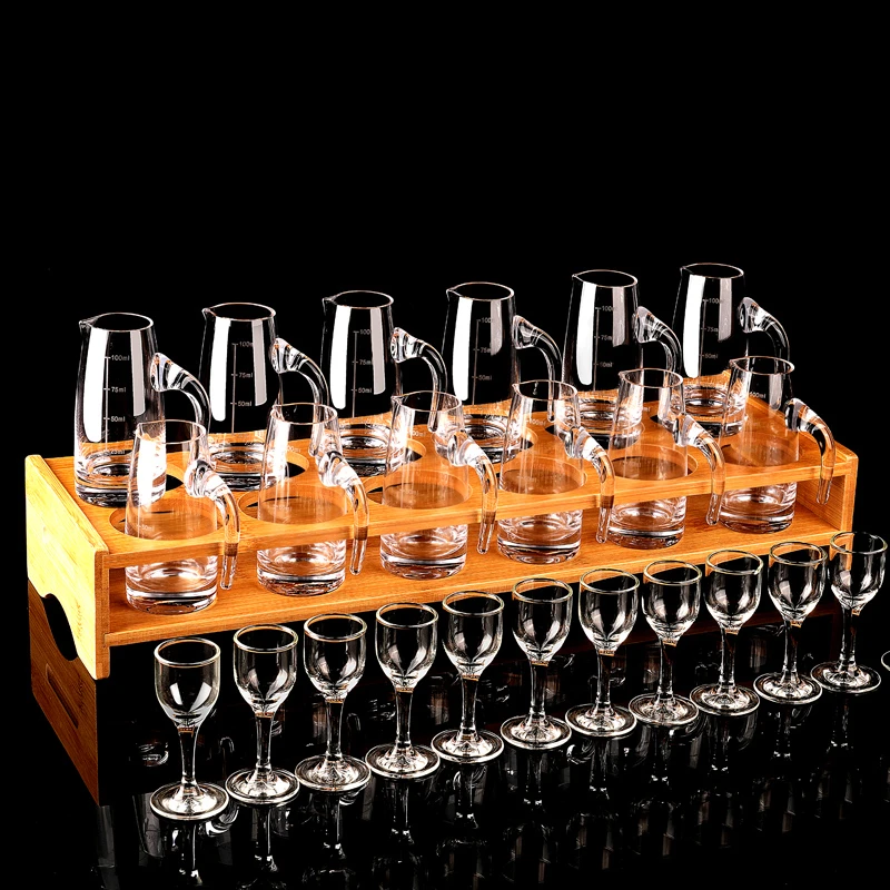 

Household wine dispenser Baijiu glass set 12 small one beaker liquor glass wine cup hotel Baijiu glass set