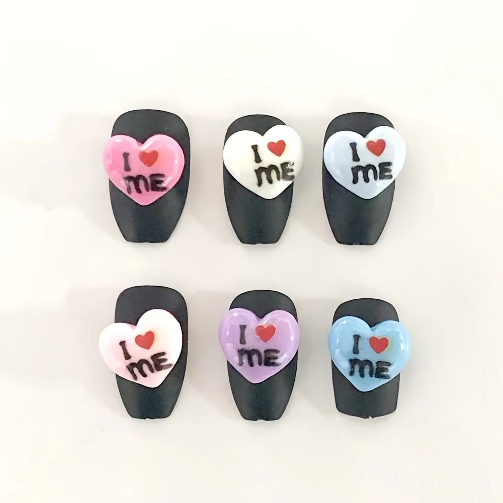 40 Stuks Dopamine Rose Rood Roze Wit Paars Blauw Groen Liefde Snoep Glanzende Hars Decor Diy Junk Telefoon Case Headset accessoires