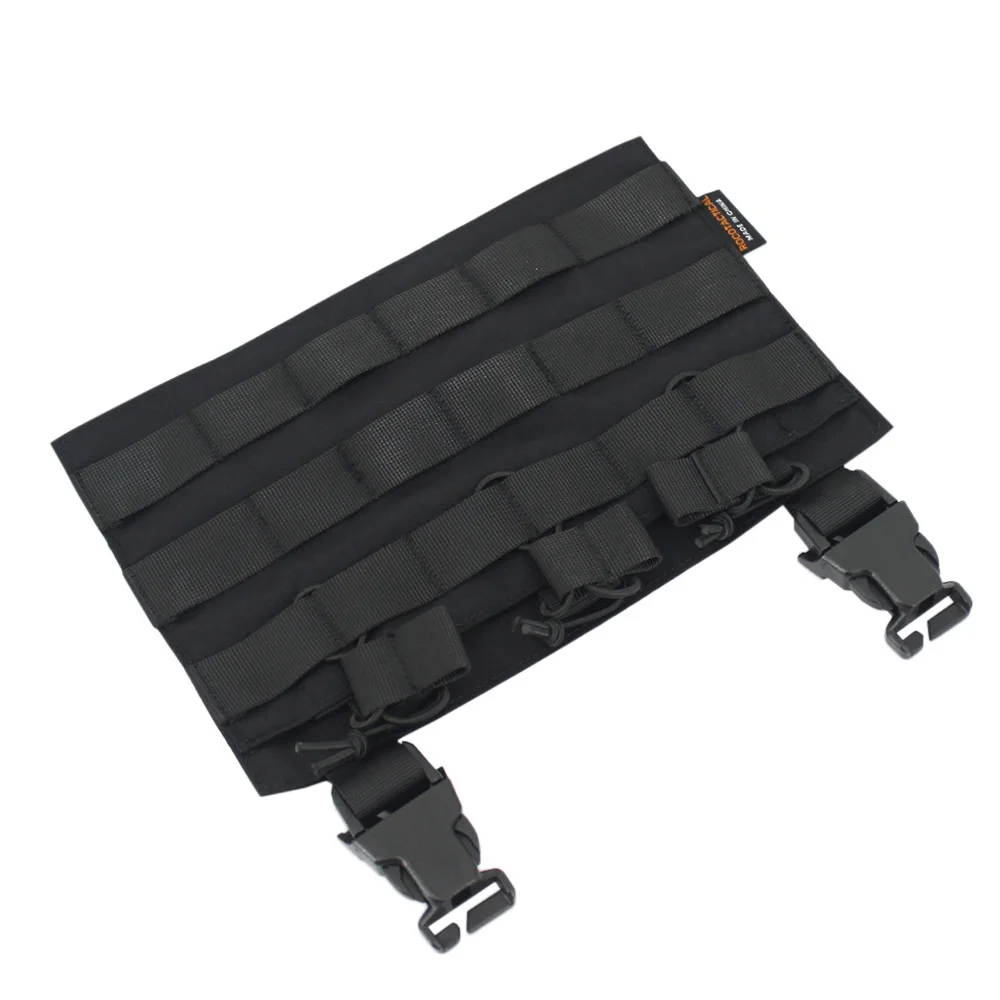 VULPO Chaleco táctico Molle con plaque frontal desmontable y triple cargador