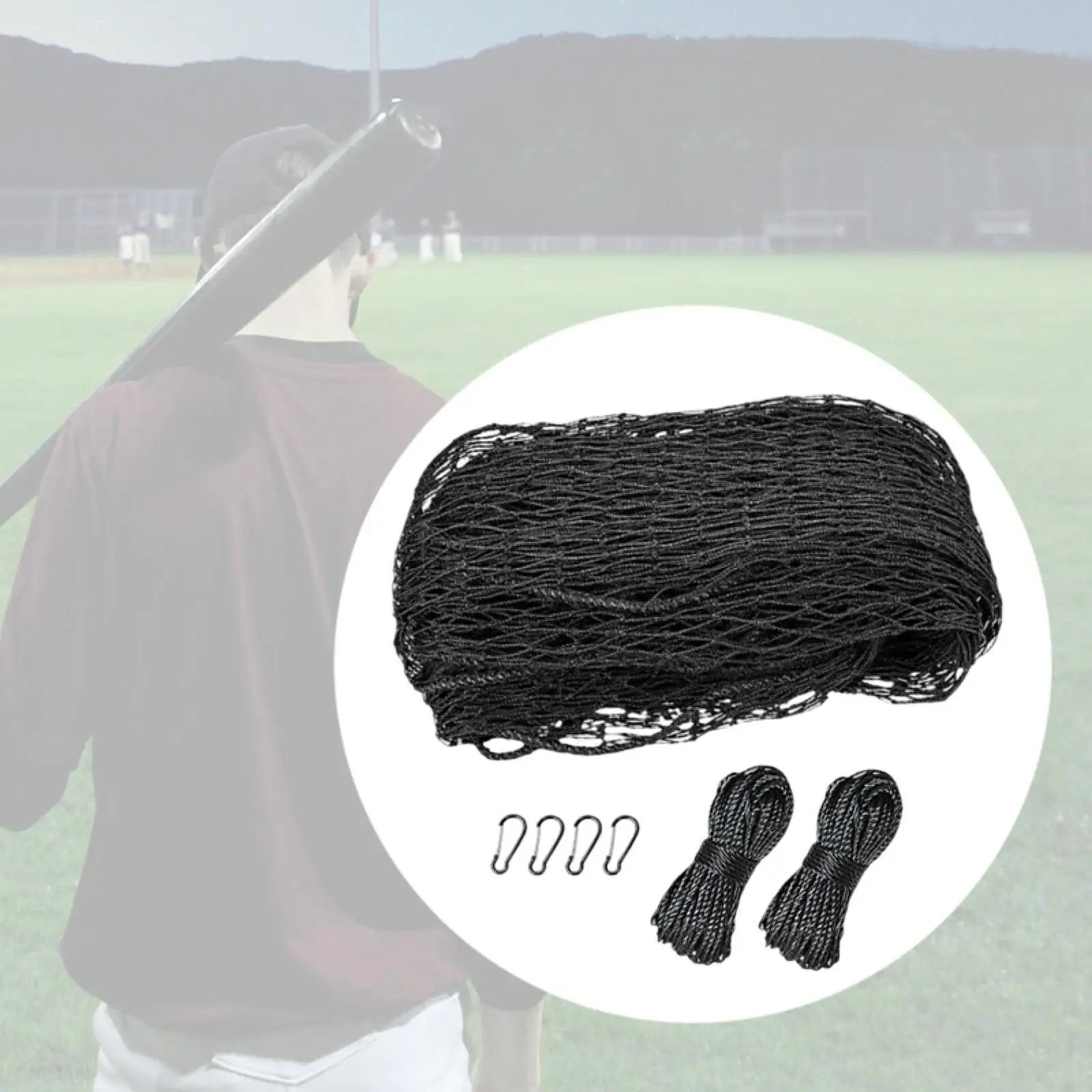 Baseball Backstop Net 118.11x118.11ft Ball Stop Sports Netting with Accessories Field Fence for Batting Practice Net Lawn