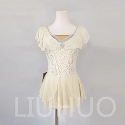 LIUHUO Ice Figure Skating Dress Girls Women Teens Stretchy Spandex Competition Wholesale