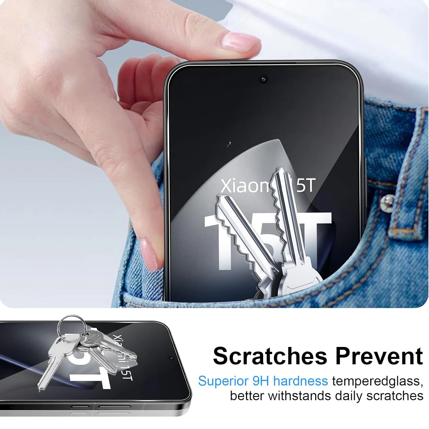 1/2/3/4 Stück für Xiaomi 15T Displayschutzfolie aus gehärtetem Glas – Detail 10