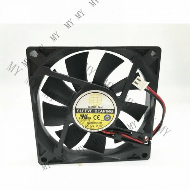 

TT 1PC for GLOBE FAN S0801512H DC12V 0.19A 8CM two-wire silent cooling fan # Hospital