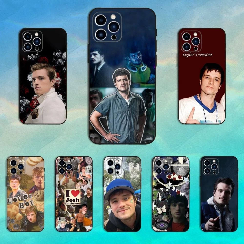 

J-Josh H-Hutcherson Actor Phone Case For iPhone 16,15,14,13,12,11 Plus,Pro Max,XS,X,XR,SE,Mini,8,7,Soft Silicone Black Cover