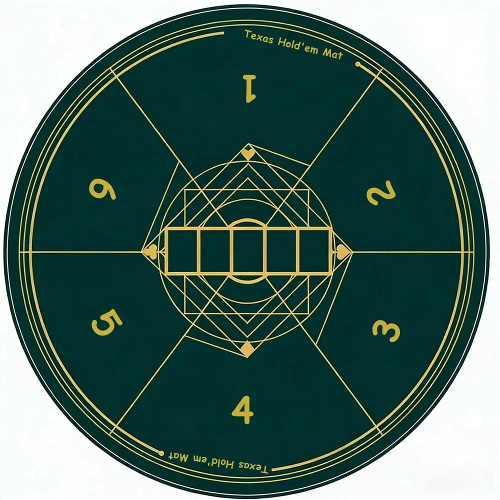 

Thicken Round Casino Texas Hold'em Table Mat Mahjong Tablecloth Chip Rubber Mat Tablecloth For Tabletop Game Accessories