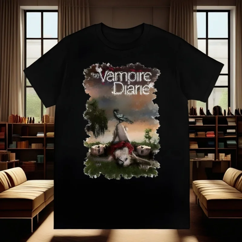 

Дневники вампира Елена Кэтрин Винтажная футболка для девочек Мужские рубашки Качественный летний топ Футболки с короткими рукавами Футболка