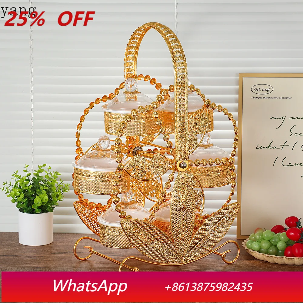 

CX new wrought iron acrylic dried fruit box exquisite premium windmill rotating snack plate