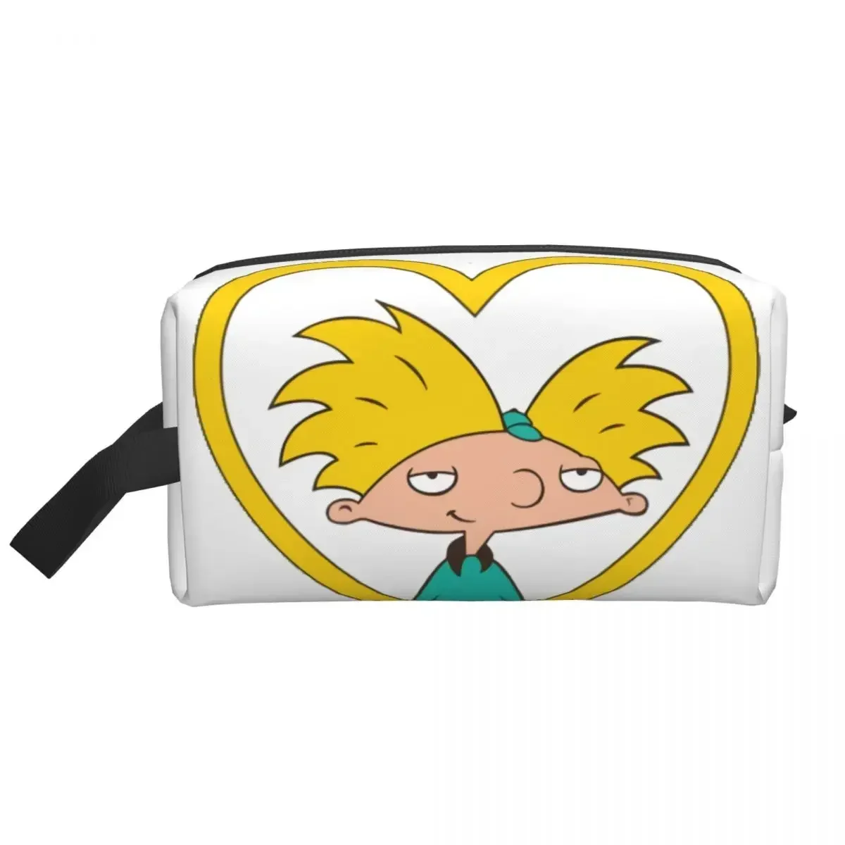 Helga Pataki Anime Animation Hey Arnold Cosmetic Bag Women Cute Big Capacity Makeup Case Beauty Storage Toiletry Bags