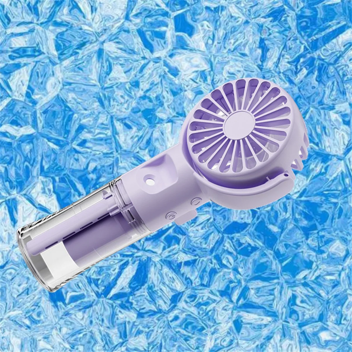 A74G-F4 Handheld Misting Fan Humidifying Misting Fan Hanging Neck Fan Folding Mini Handheld Fan,Purple