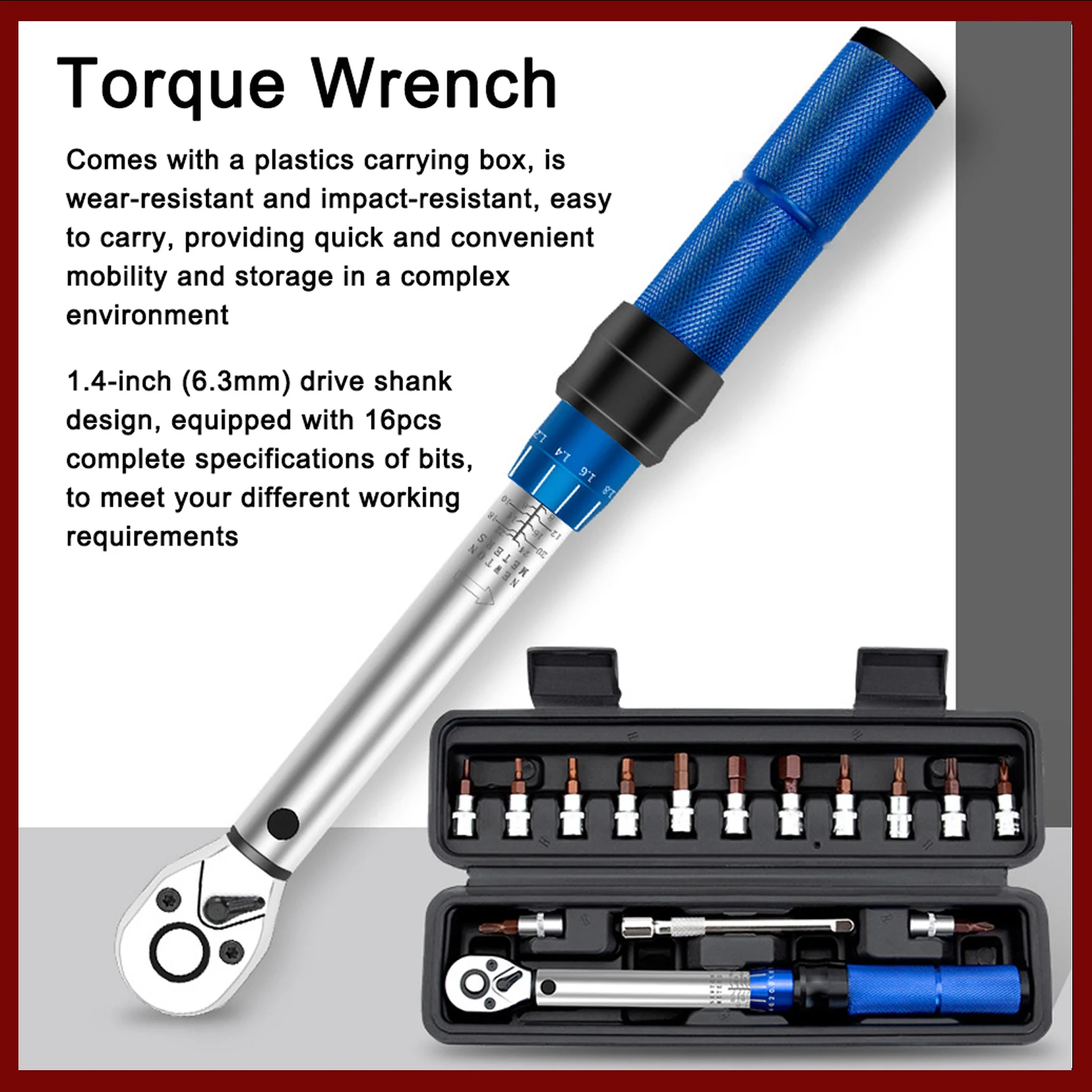 Bicycle Quick-release Torque Wrench Set 1/4