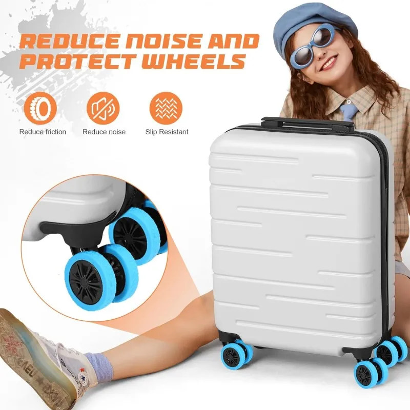 New Luggage Wheel Covers Silicone Travel Luggage Caster Shoes Suitcase Wheel Protector Noise Resistant Caster Replacement Covers