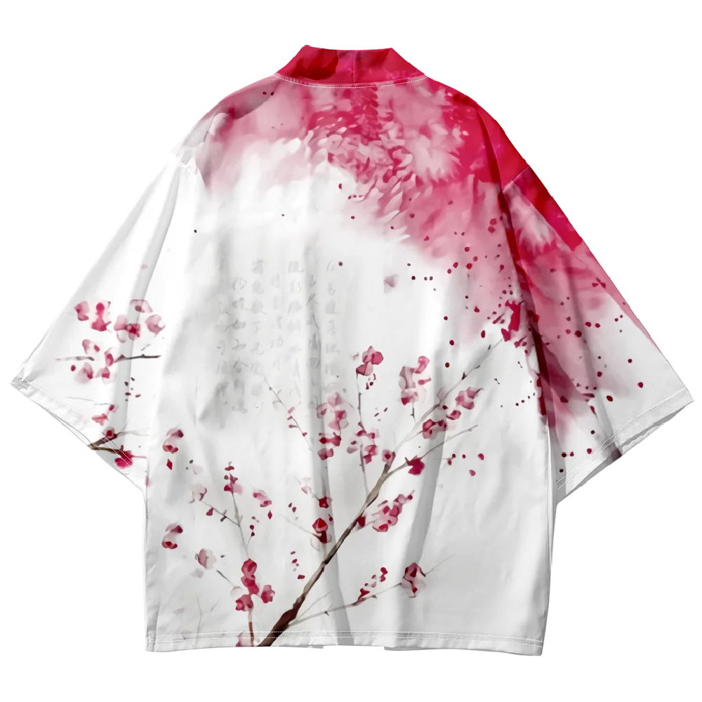 일본 기모노 남성 빈티지 꽃무늬 셔츠 의류 하라주쿠 카디건 남성용 전통 하오리 기모노 여성용