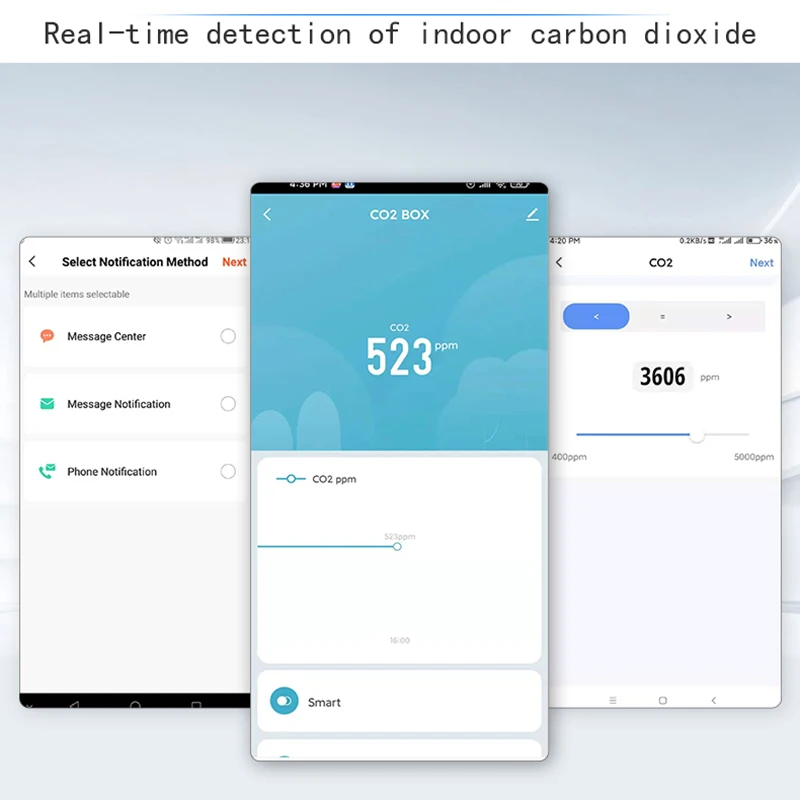 Imagem -05 - Tuya-sensor de Dióxido de Carbono Detector de Co2 Alarme Ndir Ligação de Casa Inteligente Sensor de ar Tuya Smart Life App