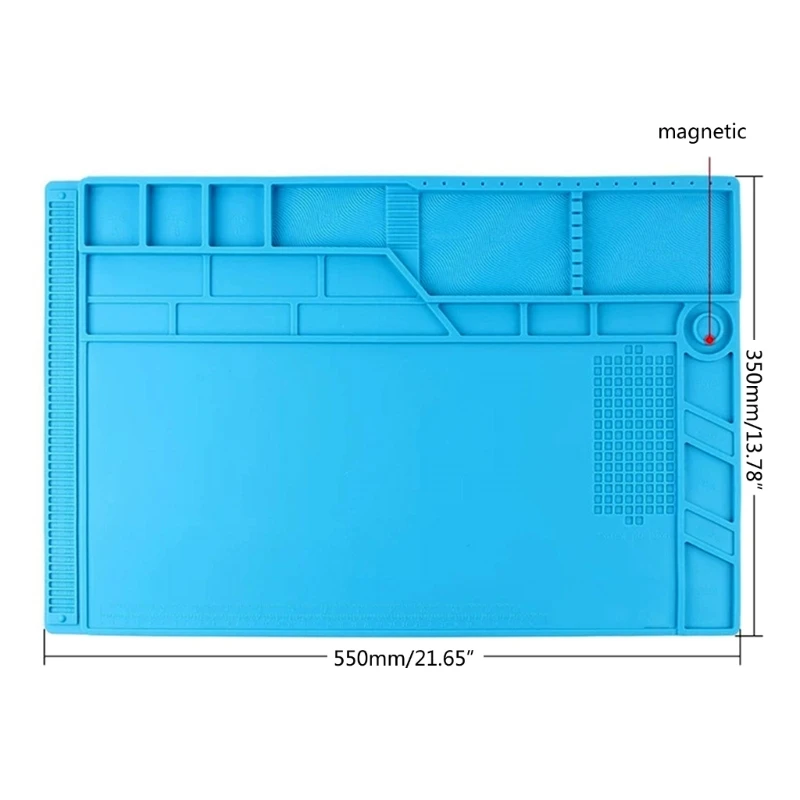 Multifunctional Soldering Mat Silicone Heat Resistant Pad for Solder Station Workbench Resists Corrosion Heat Insulation