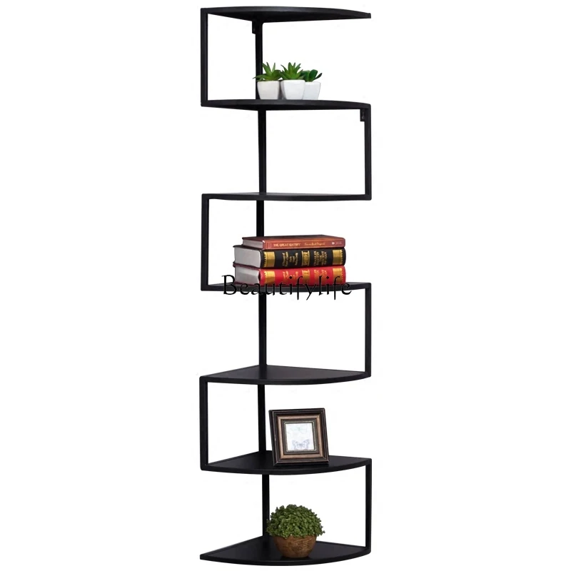 

Wrought iron shelf Corner storage rack Wall hanging shelf Wall corner rack