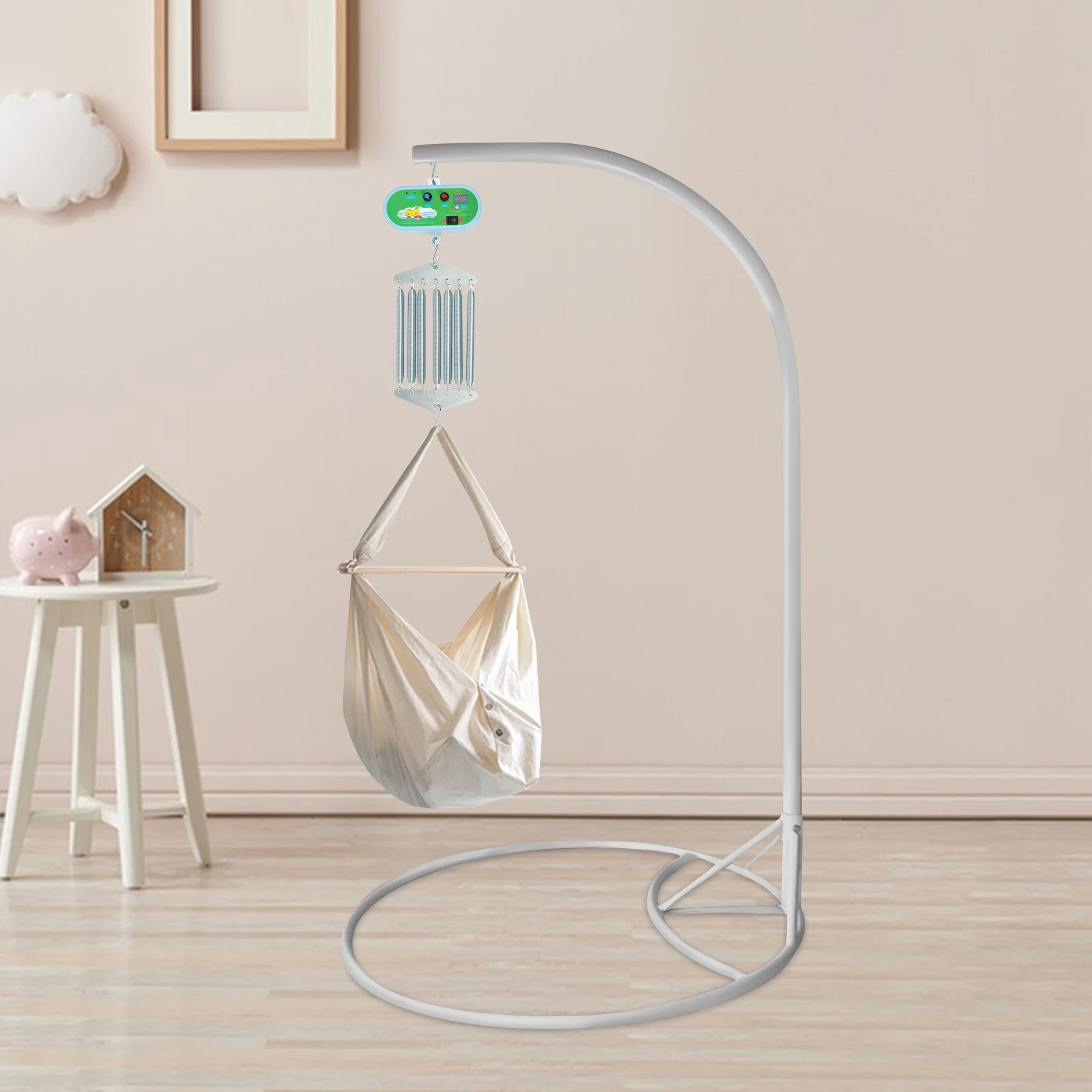 Babyschaukel-Controller mit 7 Federn, elektrische Wiegensteuerung mit 3 einstellbaren Geschwindigkeiten, sicheres Design und einfache Bedienung für die Säuglingswiege
