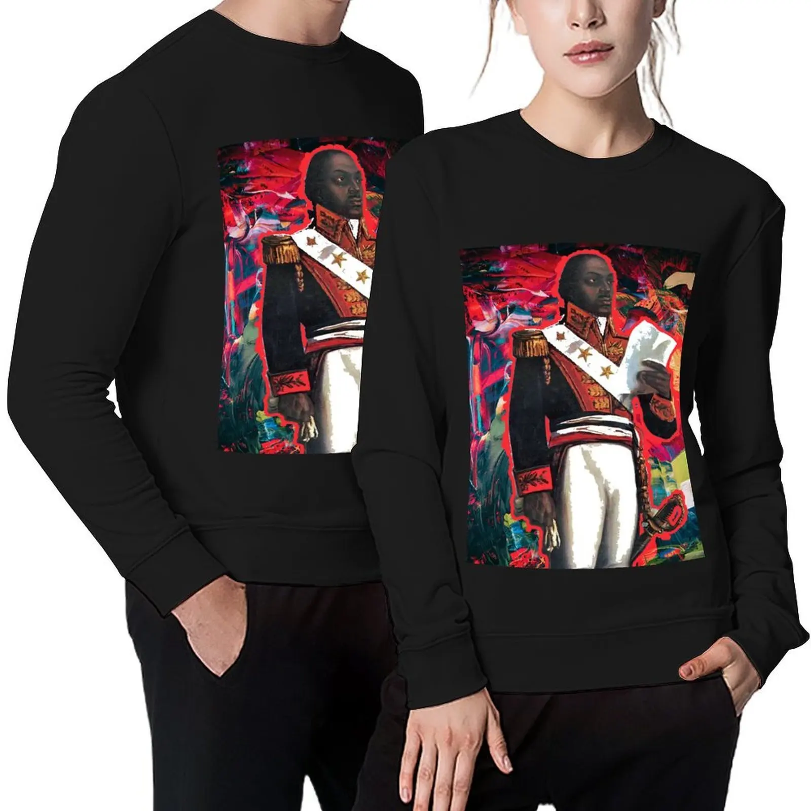 

Toussaint LouvertureAbstract Pullover autumn new products men's clothing men's autumn clothes autumn clothes graphic sweatshirts