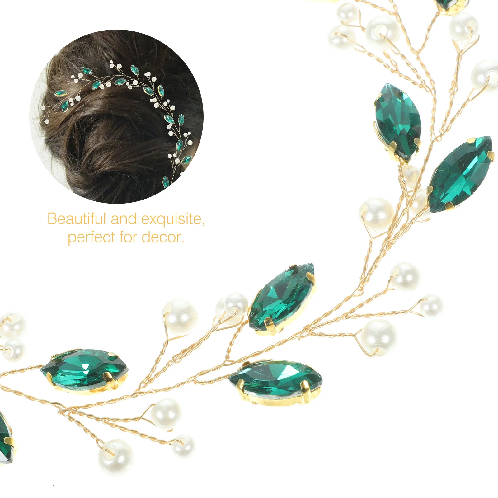 لؤلؤة هيرباند الزفاف خوذة أنيقة الزفاف العروس الشعر التبعي حفلة موسيقية الشعر الديكور الزفاف عقال #1