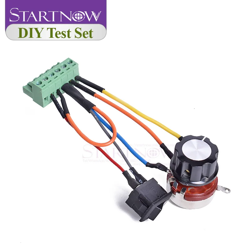 Startnow Power Supply Adjustable DIY Test Accessories Resistor Adjuster 2W 10K Potentiometer ON/OFF Switch For CO2 Laser Machine