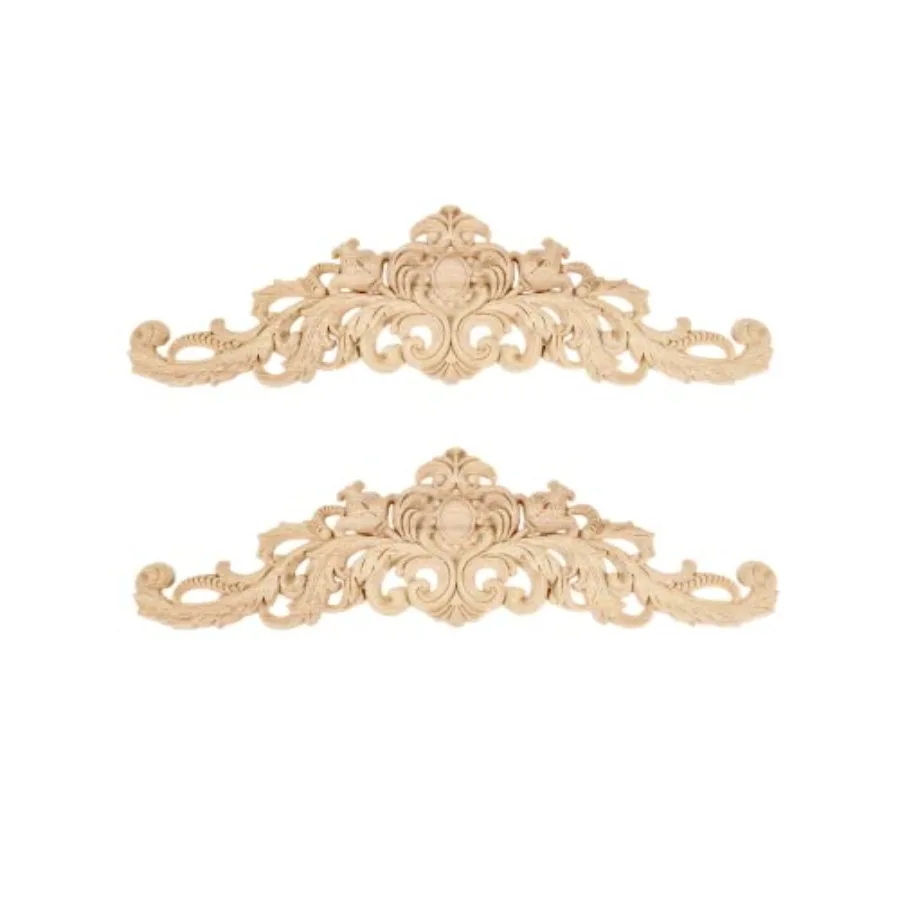 Wood Carved Decorative Corner Decals Set