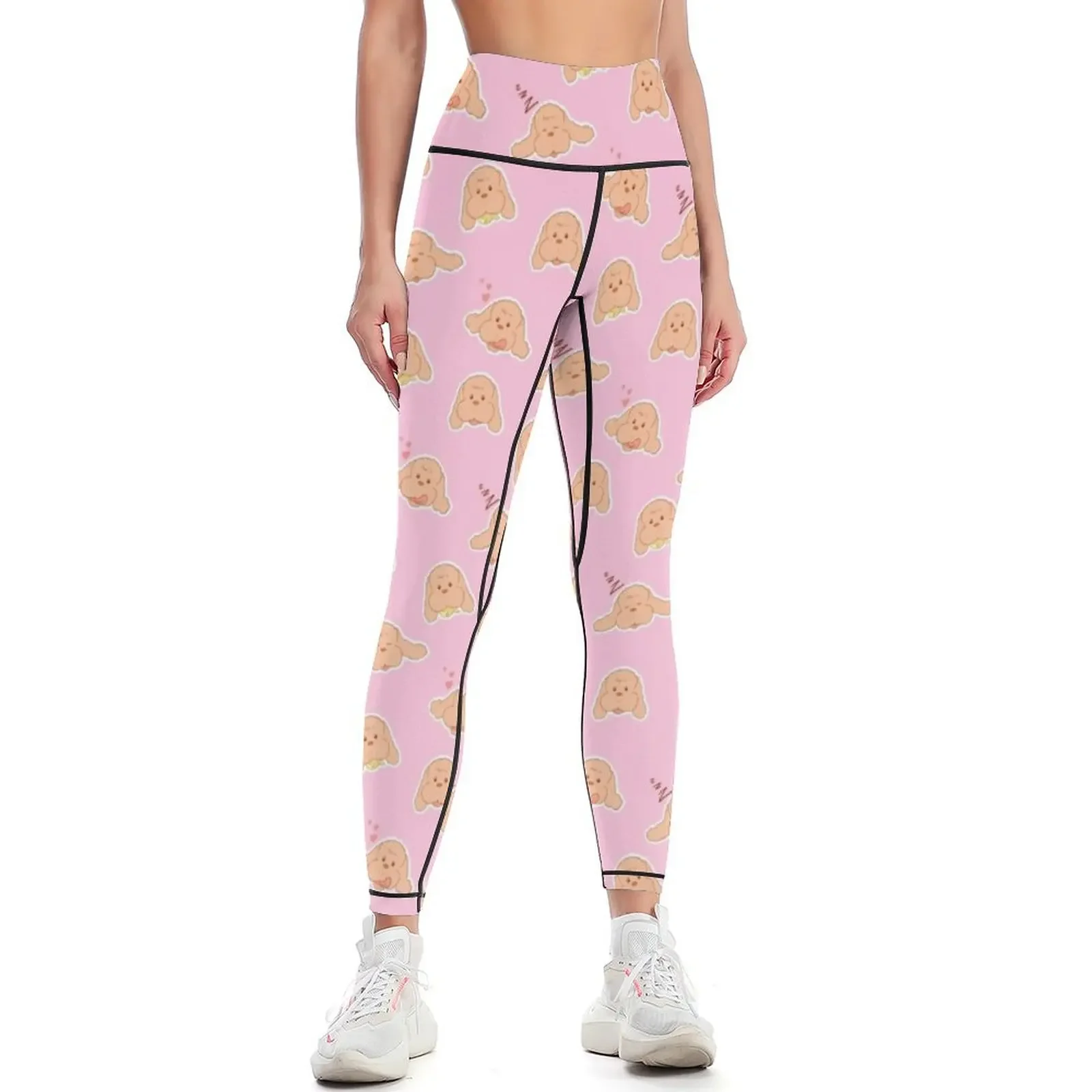 

Makkachin (Light Pink) Leggings Women's trousers for physical gym womans Women's fitness Womens Leggings