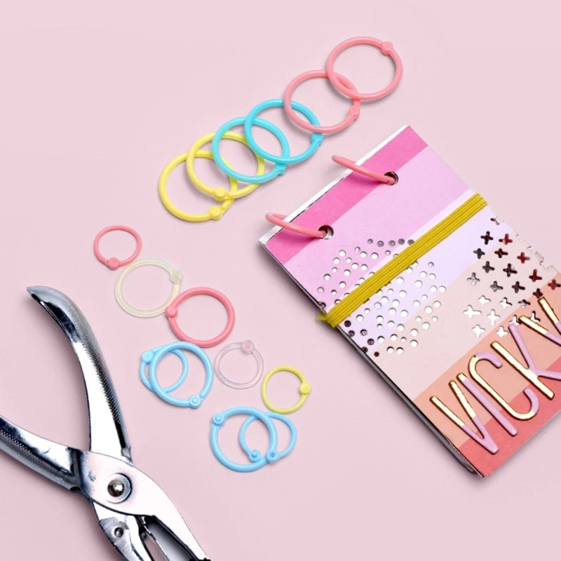 Cincin Pengikat Cincin Buku, Cincin Pengikat Daun Longgar Cincin Kartu Indeks, Cincin Kartu Dropship