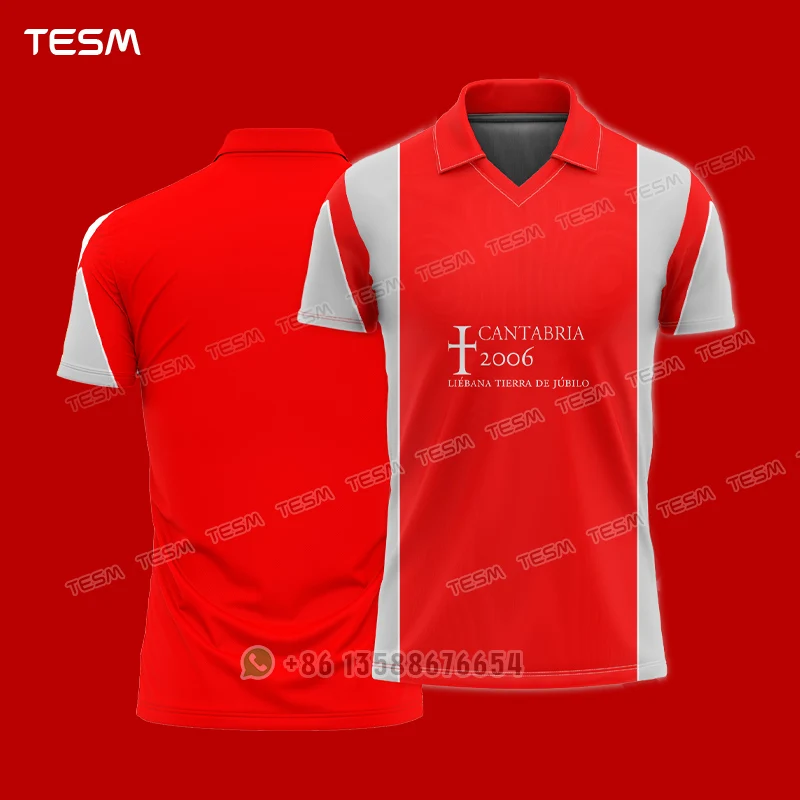 TESM nueva camisa POLO para hombre, camiseta deportiva de verano con cuello en V, camiseta de calle de moda de manga corta con estampado 3D HD