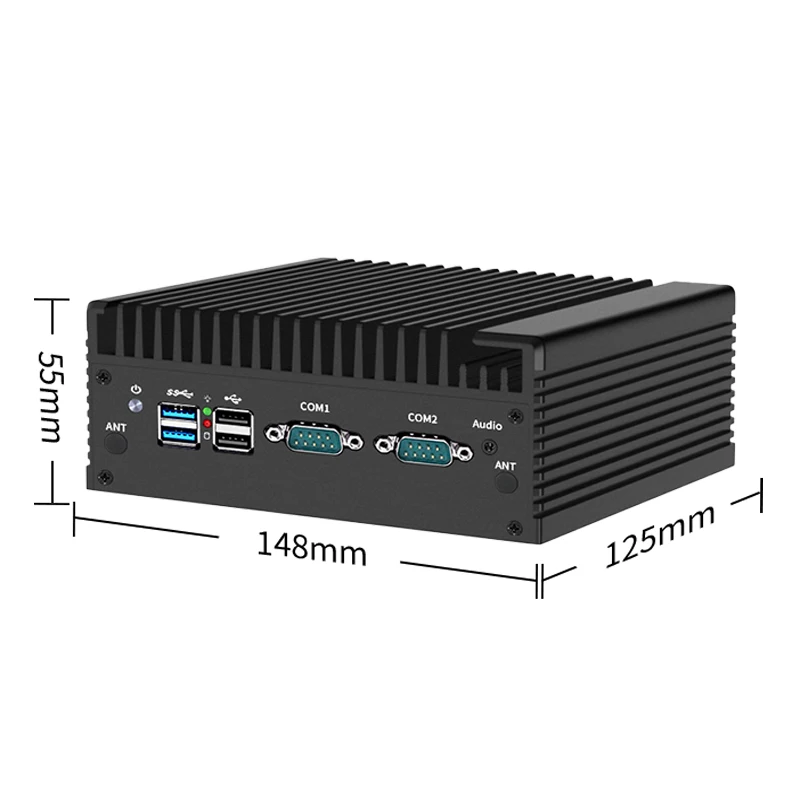 12th Gen Intel N100 Fanless Mini PC 2xRTL1118 RJ45 2*COM NVMe 1*DP 1*HD 1*VGA 1*Type-C Firewall Computer Win11 Router Server PC