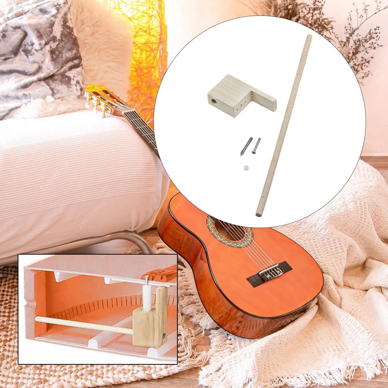 

Набор инструментов для гитарного бриджа, прочный, легкий, с опорной штангой, простой в установке, аксессуар для гитары, инструменты для самостоятельной сборки (DIY), деревянные.