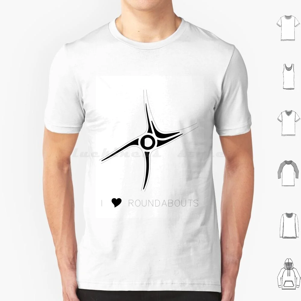 

Футболка I Love Roundabouts 6xl, хлопковая крутая футболка Roundabouts Civil Engineering Cars Driving Roundabout Traffic Circle Engineering