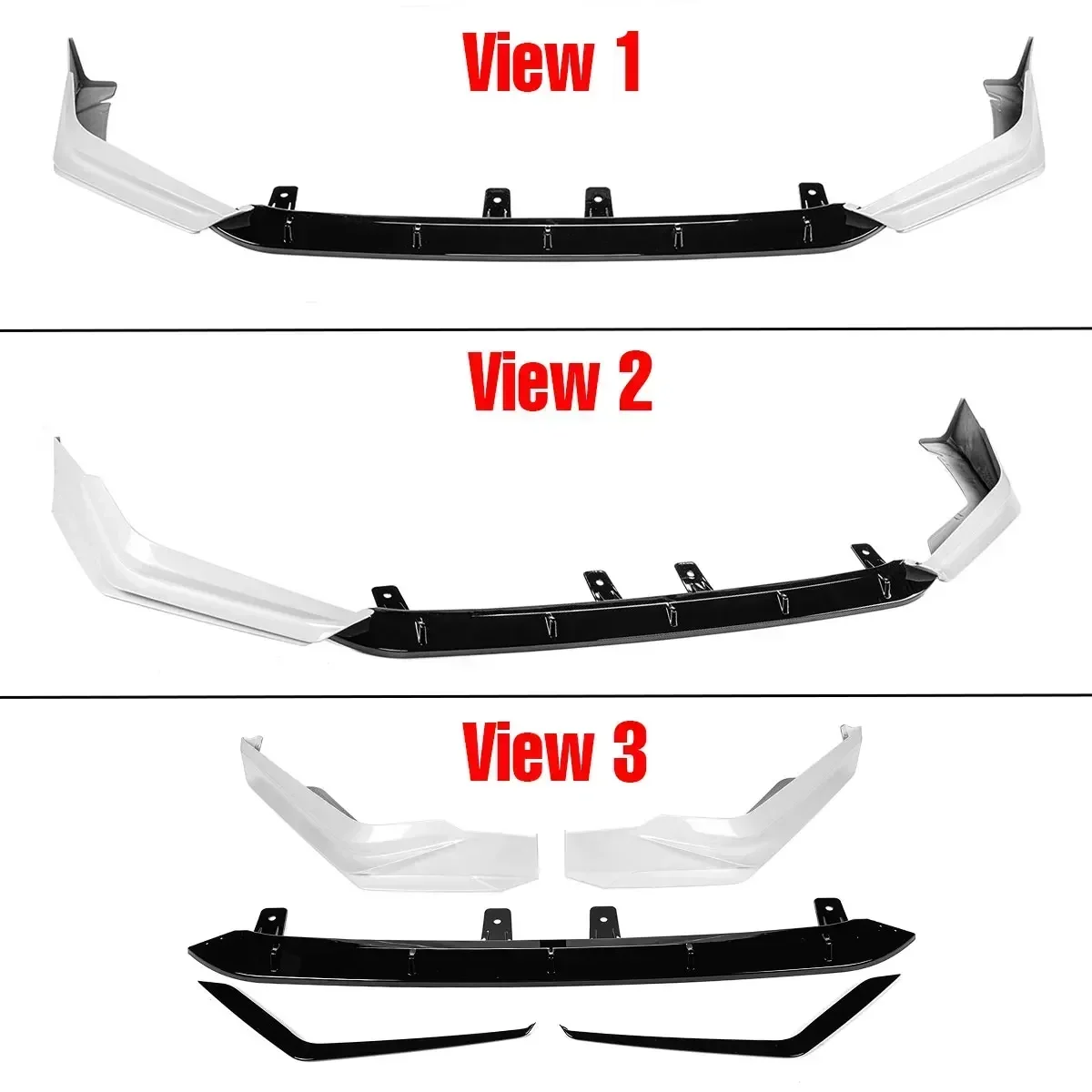 Detachable Front Bumper Spoiler Lip Body Kit Bumper Diffuser Guard For Honda For Civic FE180 2022-2023 Front Bumper Lip Splitter