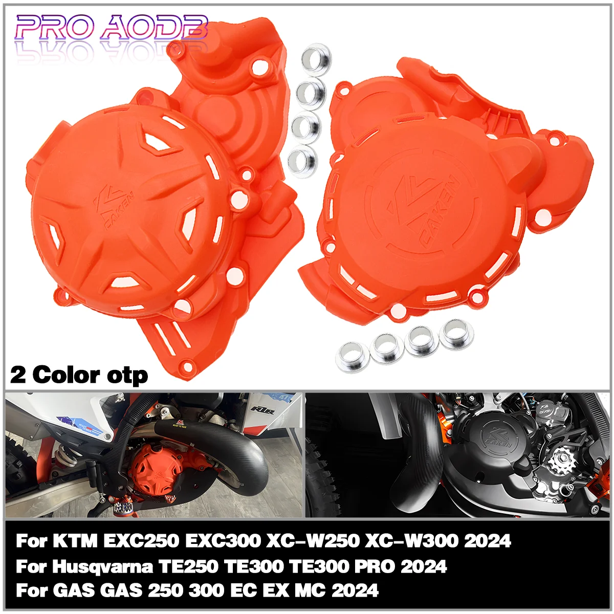 

Motorcycle Lgnition Clutch Cover Guard Protector Kit For 250 300 KTM Husqvarna GAS GAS EXC XC-W TE EC EX MC 2024 Dirt Bike parts