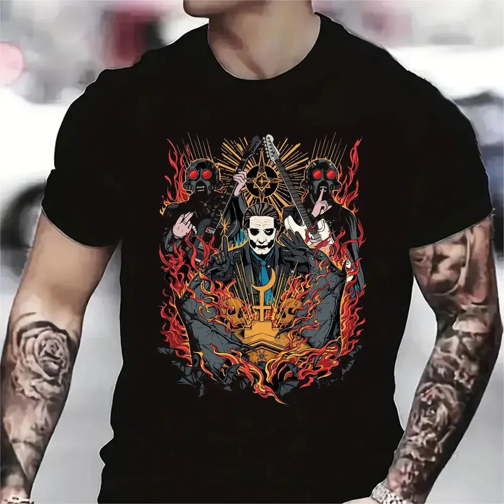 Authentic GHOST Band Papa Wrath Tops Tee T Shirt Unisex NEW Harajuku Funny Fashion Tops Vintage Classic Streetwear T-Shirt