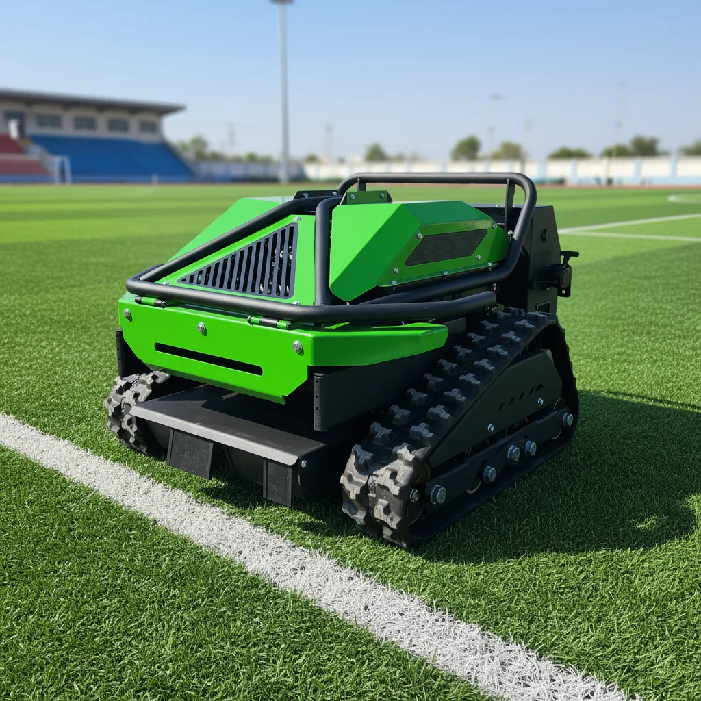 

Electric Start RC Tracked Crawler Mower All Terrain Slope Lawn Mower Grass Cutter Garden Farm Landscaping Tool