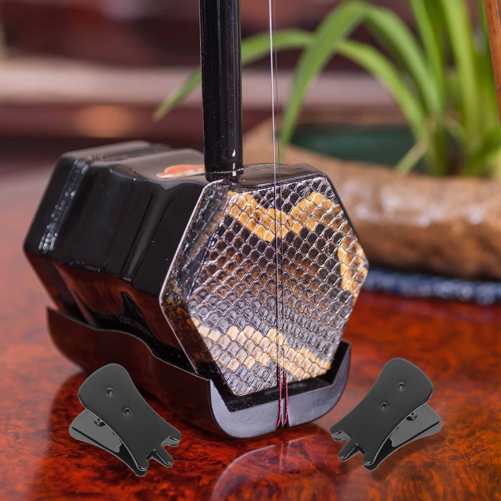 

4pcs Galvanized Steel Erhu Mute Portable Durable Wear-Resistant Easy Install Professional Design Erhu Practice