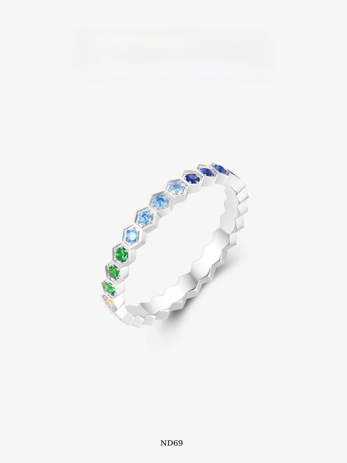 g-xiaoxiao-925-silver-fashionable-dopaamine-honeycomb-ring-nd68-nd69-luxury-style-casual-wear-for-women-round-shape