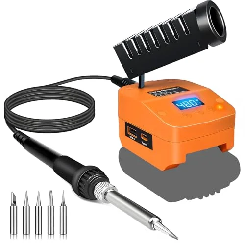 

Беспроводной паяльник для аккумулятора Worx 20V, быстронагревающаяся паяльная станция с цифровым дисплеем, портативный паяльник с