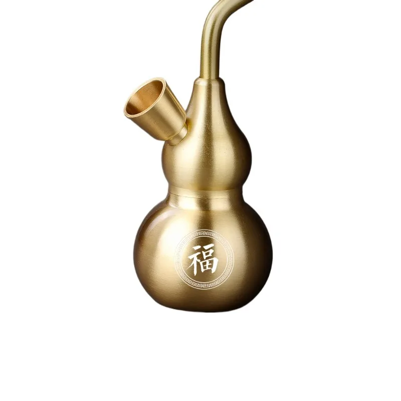 

Brass male double filter boutique gourd hookah full set of small filter