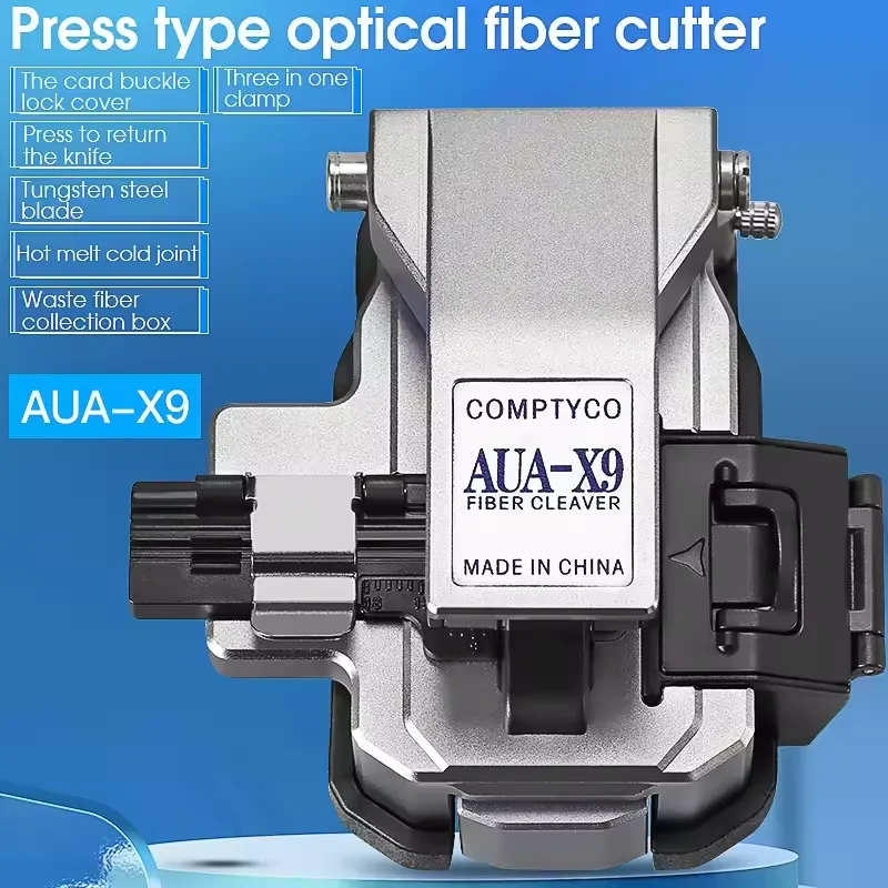 Fiber Cleaver AUA-X9 Cable Cutting Knife Fiber Optic Knife Tools Cutter High Precision Cleaver