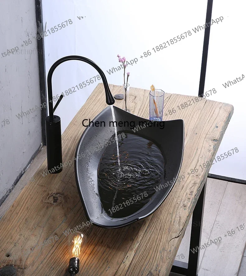 YL Nordic Ceramic Bathroom Sinks Special-shaped Kitchen Sink Designer Above-ground Basin Home Washbasin Luxury Bathroom Accessor