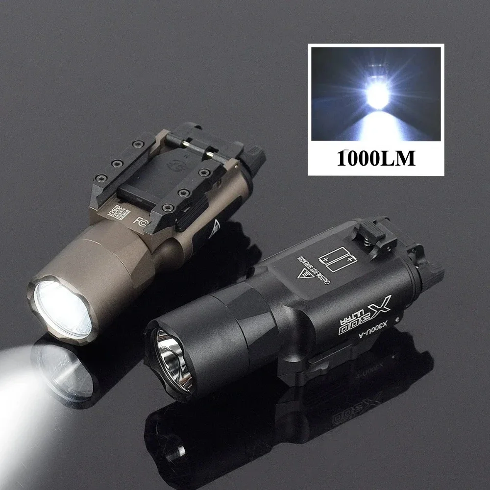 Tactical Surefir X300U Tactical Flashlight Metal Pistol Scout Light Airsoft Weapon Gun Light Hunting Accessories Fit 20MM Rail image 5