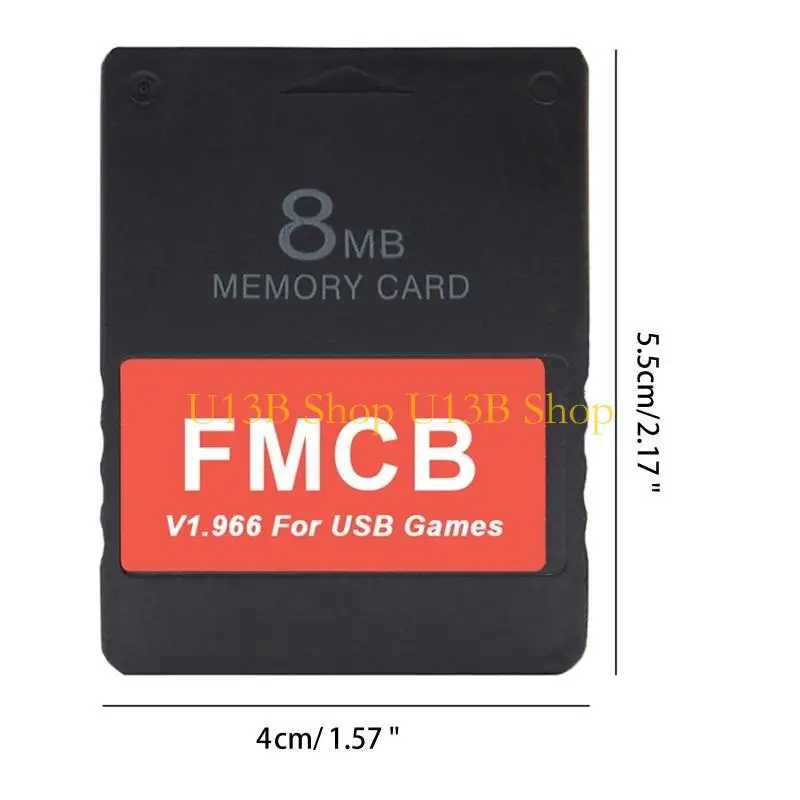 U13B FMCB v1.966 การ์ดหน่วยความจำการ์ดแฟลชแท่งอะแดปเตอร์สำหรับคอนโซลวิดีโอเกม PS1