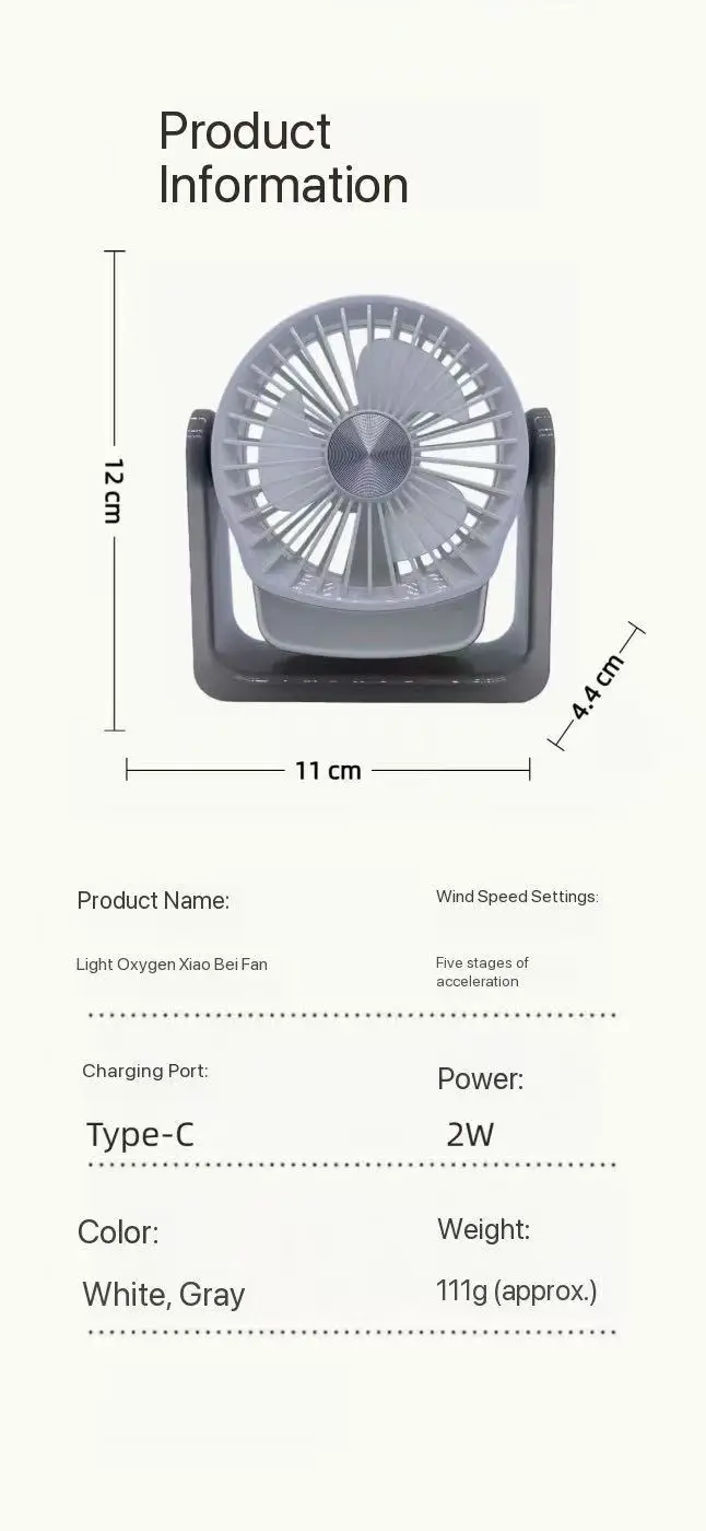 MEET SUN 500mAh Desktop Leiser Mini-Ventilator Handlicher Kühlventilator Make-up Nachbearbeitungswerkzeug Sommer-Essential Persönlicher Lüfter – Detail 15