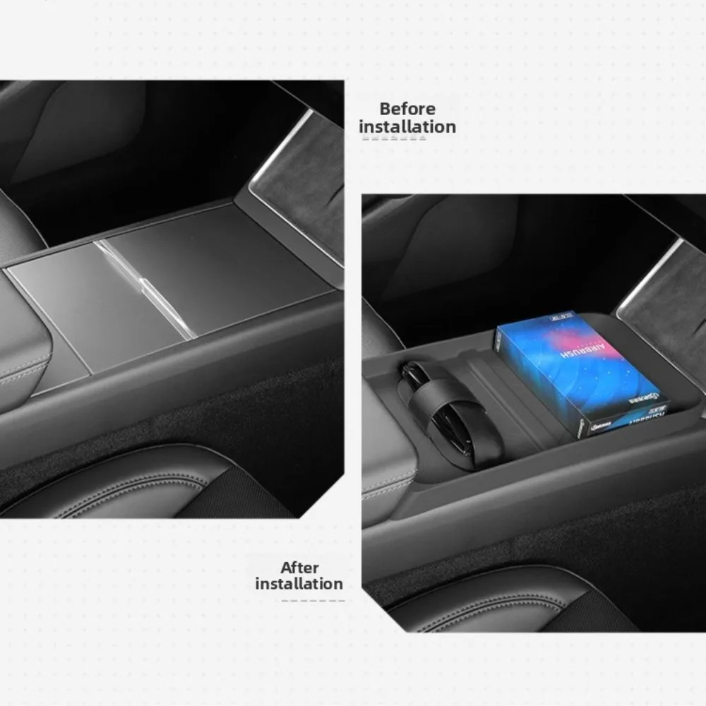 Silicone Center Console Storage Tray For Tesla Model 3 Highland / Model Y Juniper Model YL 2025+ Scratch Resistant Organizer