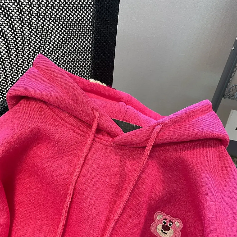 Lotso kawaii Pullover y2k Frauen Herbst Winter Fleece Hoodie Mädchen koreanischen Stil übergroße Langarm lässig Top weiblich